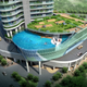 Illustration for article titled This Buildings Balconies Are Actually Swimming Pools